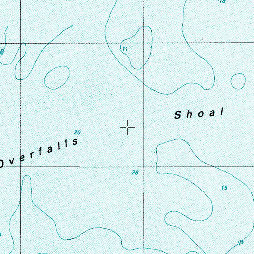 Topographic Map of Overfalls Shoal, NJ