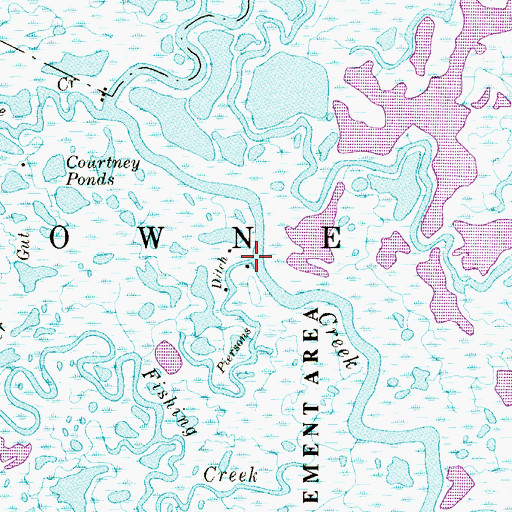 Topographic Map of Piersons Ditch, NJ