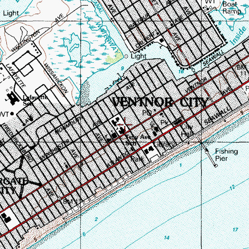 Topographic Map of Troy Avenue School, NJ