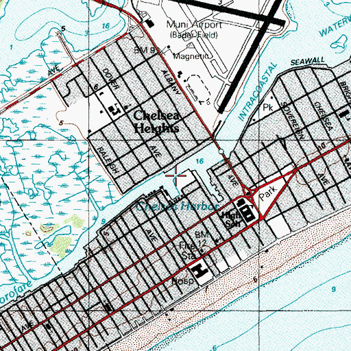 Topographic Map of Chelsea Harbor, NJ