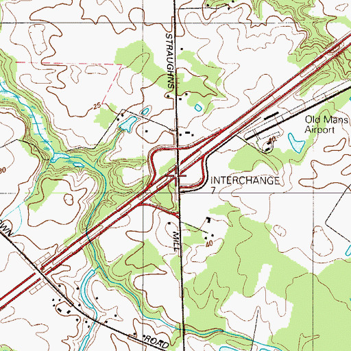 Topographic Map of Interchange 7, NJ