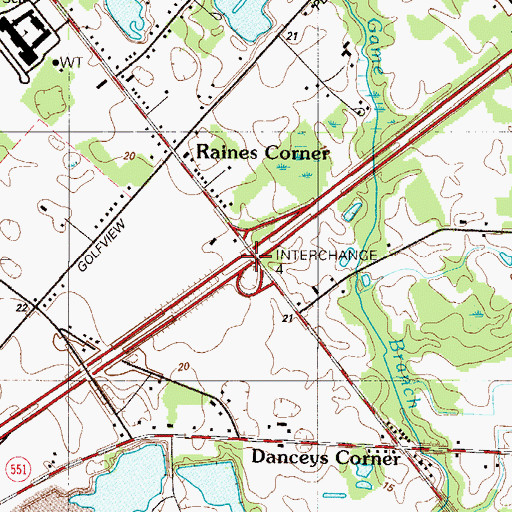 Topographic Map of Interchange 4, NJ