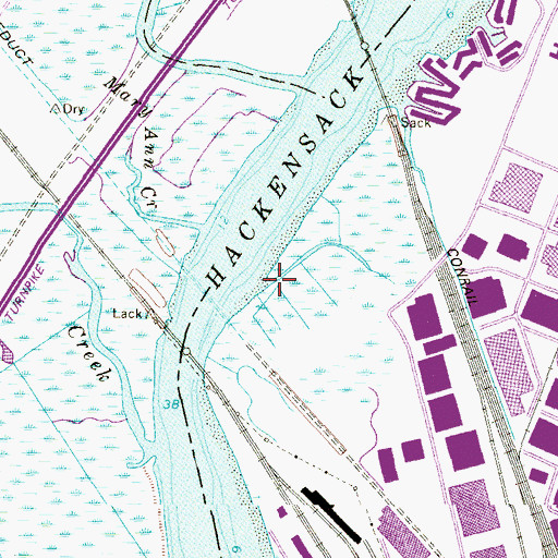 Topographic Map of Anderson Creek, NJ