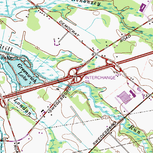 Topographic Map of Interchange 16, NJ