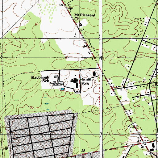 Topographic Map of Smith School, NJ