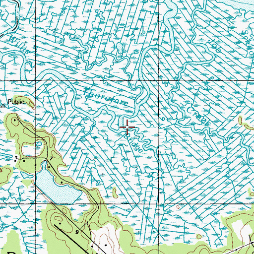 Topographic Map of Bridge Creek, NJ