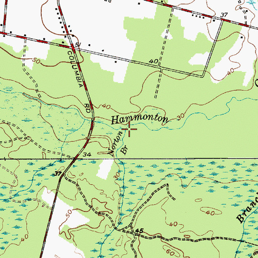 Topographic Map of Nortons Branch, NJ