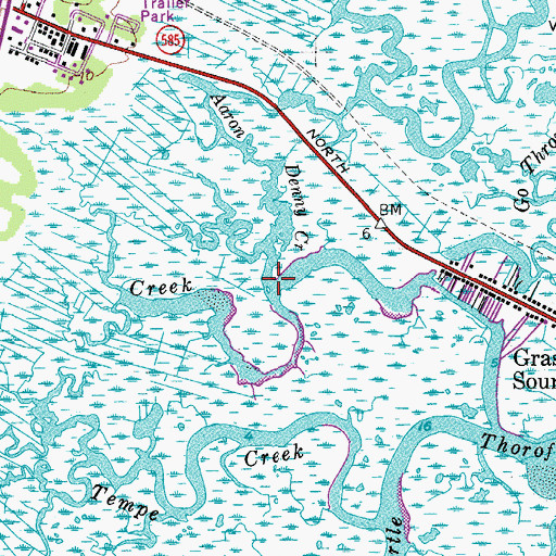 Topographic Map of Aaron Denny Creek, NJ