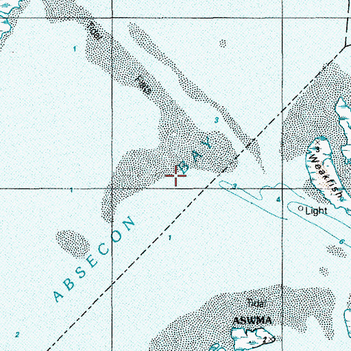 Topographic Map of Absecon Bay, NJ