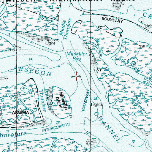Topographic Map of Absecon Channel, NJ