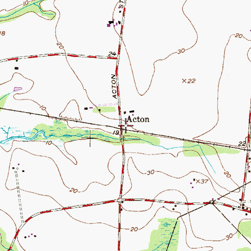 Topographic Map of Acton, NJ