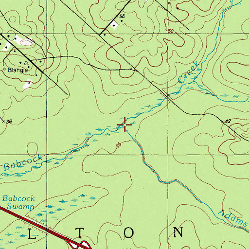 Topographic Map of Adams Branch, NJ