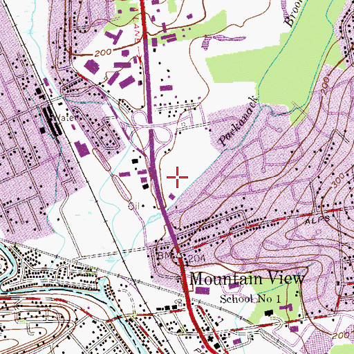 Topographic Map of Adams Lake, NJ