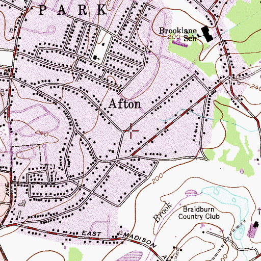 Topographic Map of Afton, NJ