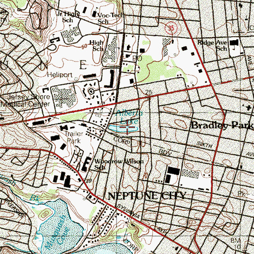 Topographic Map of Alberta Lake, NJ