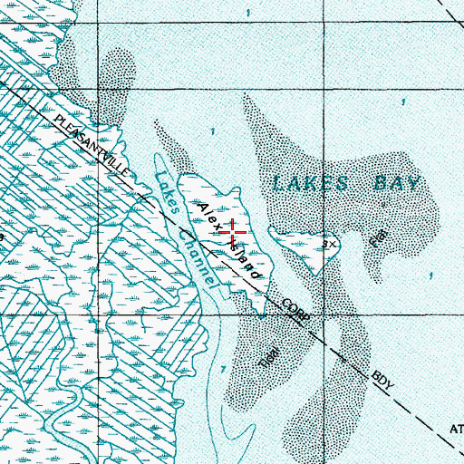 Topographic Map of Alex Island, NJ
