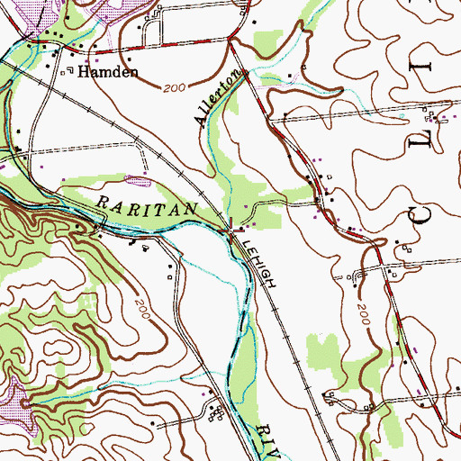 Topographic Map of Allerton Creek, NJ