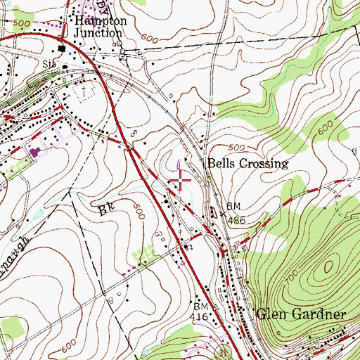 Topographic Map of Alpaugh Brook, NJ