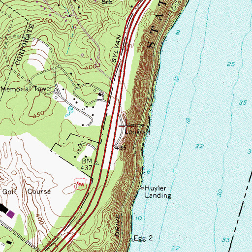 Topographic Map of Alpine Lookout, NJ