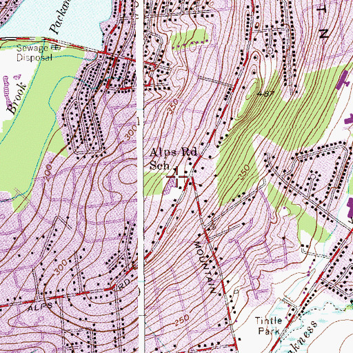 Topographic Map of Randall Carter Elementary School, NJ