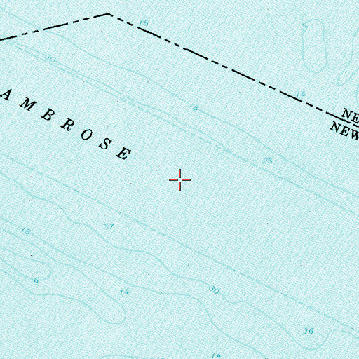 Topographic Map of Ambrose Channel, NJ