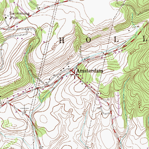 Topographic Map of Amsterdam, NJ