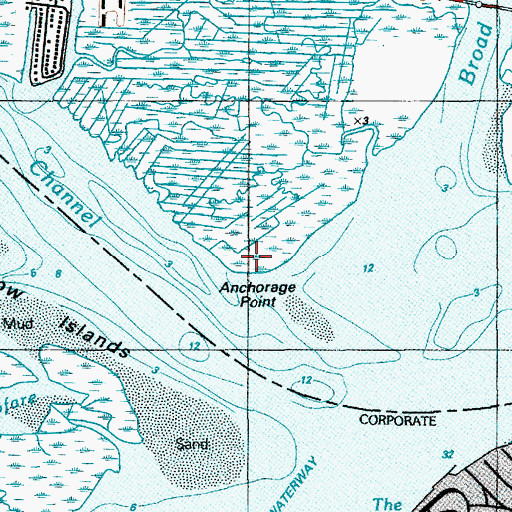 Topographic Map of Anchorage Point, NJ