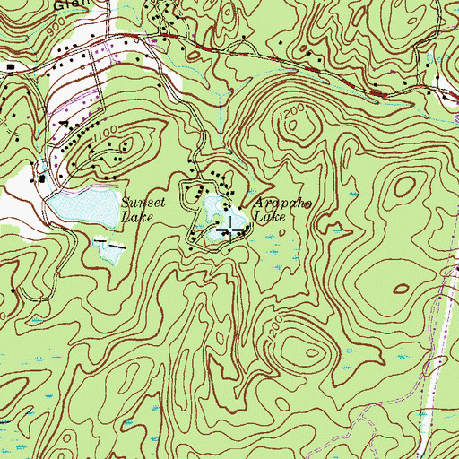 Topographic Map of Arapaho Lake, NJ