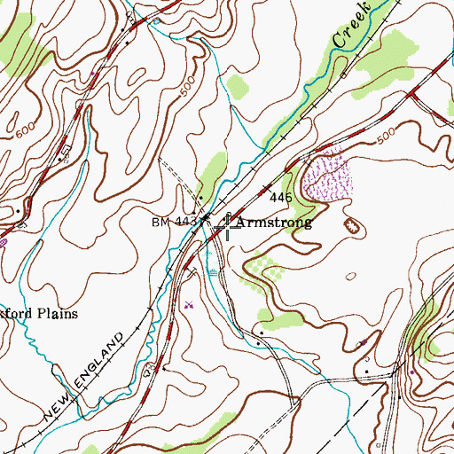 Topographic Map of Armstrong, NJ