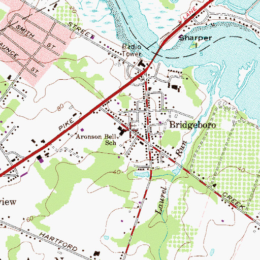 Topographic Map of Aronson Bell School, NJ