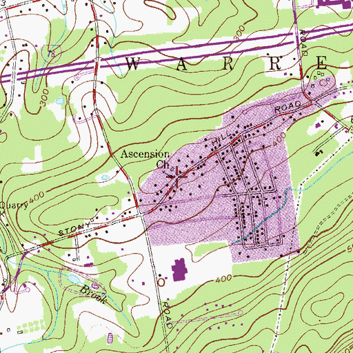 Topographic Map of Ascension Church, NJ