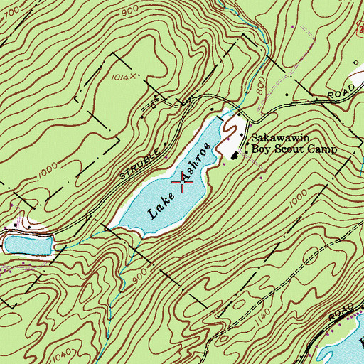Topographic Map of Lake Ashroe, NJ