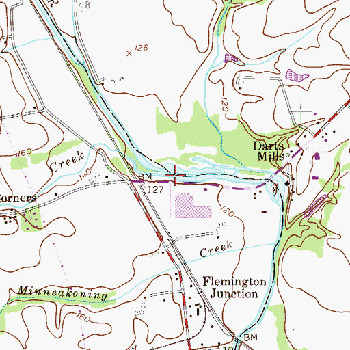 Topographic Map of Assiscong Creek, NJ