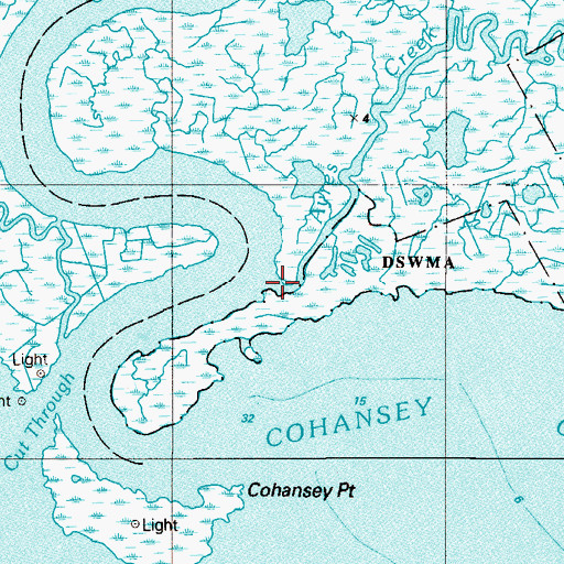 Topographic Map of Ayres Creek, NJ