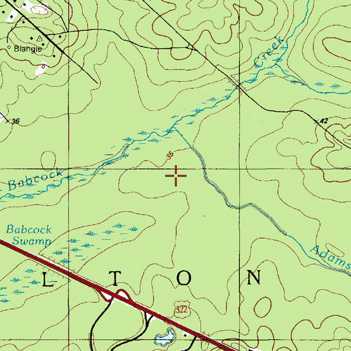 Topographic Map of Babcock Swamp, NJ