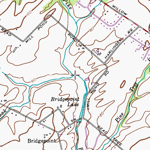 Topographic Map of Back Brook, NJ