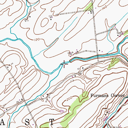 Topographic Map of Back Brook, NJ