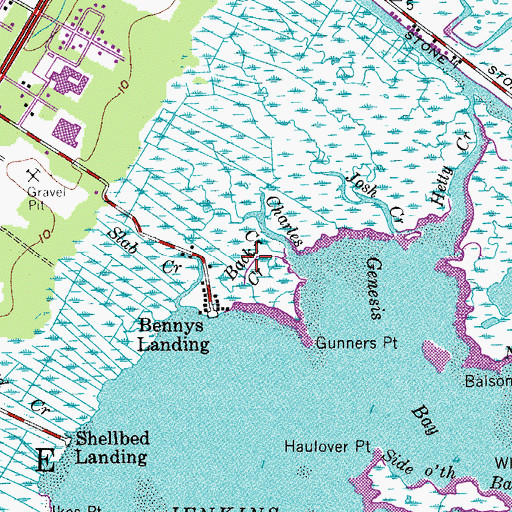 Topographic Map of Back Creek, NJ