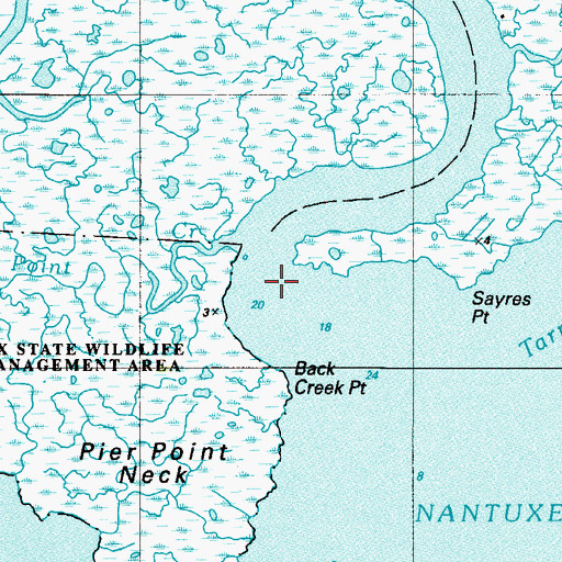 Topographic Map of Back Creek, NJ