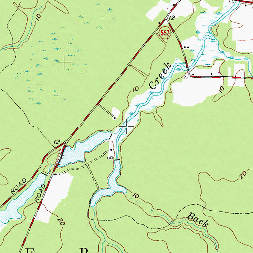 Topographic Map of Back Run, NJ