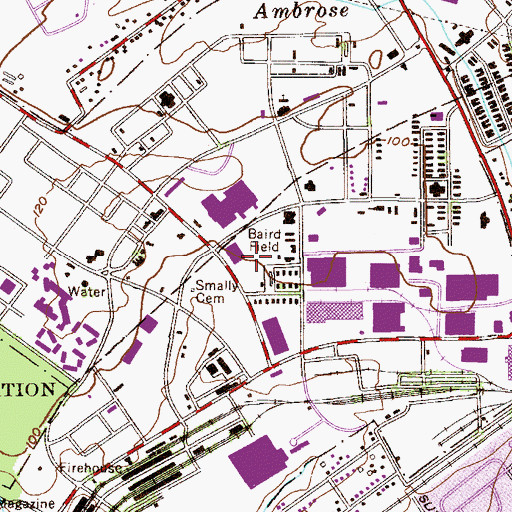 Topographic Map of Baird Field, NJ