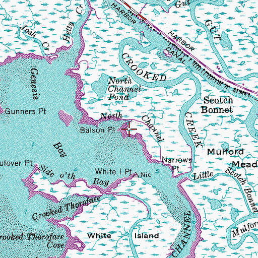 Topographic Map of Balson Point, NJ