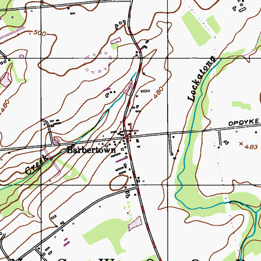 Topographic Map of Barbertown, NJ