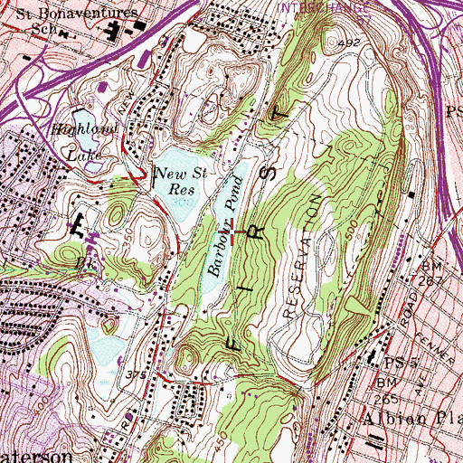 Topographic Map of Barbour Pond, NJ