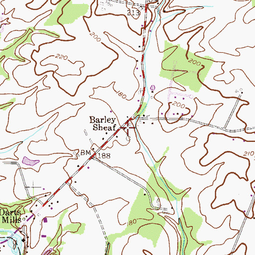 Topographic Map of Barley Sheaf, NJ