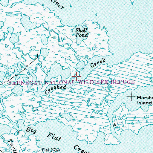 Topographic Map of Barnegat National Wildlife Refuge, NJ