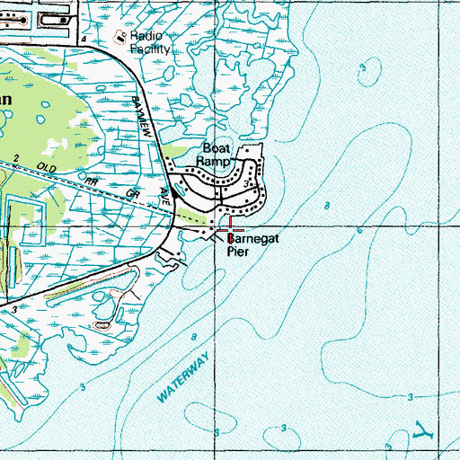Topographic Map of Barnegat Pier, NJ