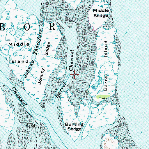 Topographic Map of Barrel Channel, NJ
