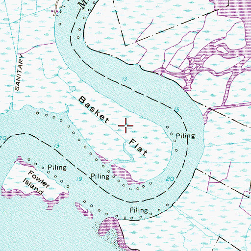 Topographic Map of Basket Flat, NJ