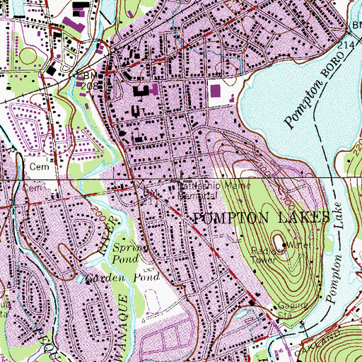 Topographic Map of Battleship Maine Memorial, NJ